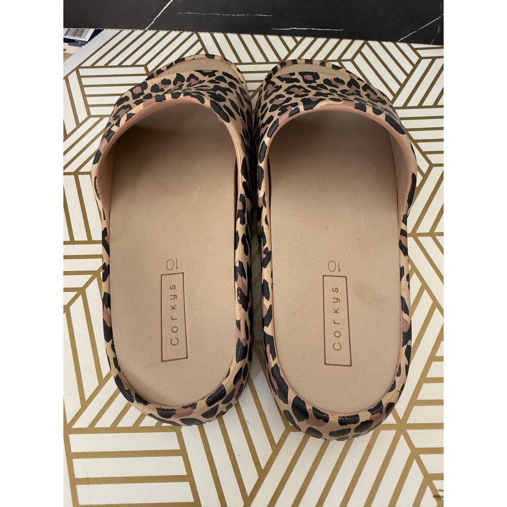 Corkys Women's Leopard Print Platform Slides | Si… - image 4